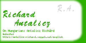 richard antalicz business card