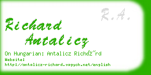 richard antalicz business card
